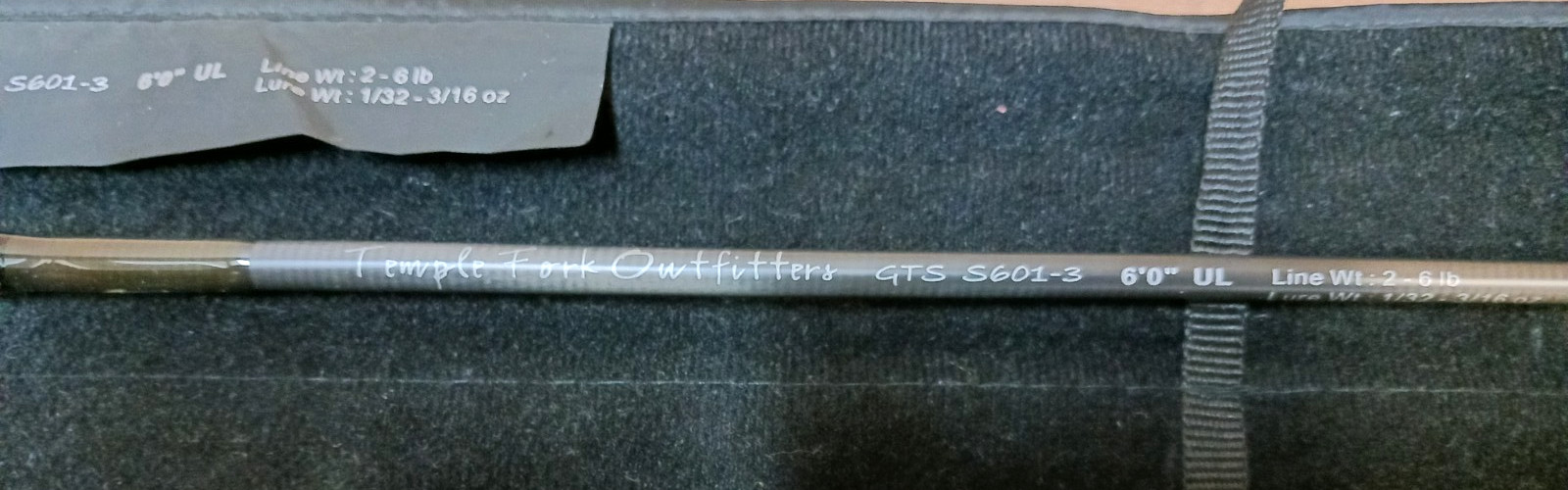 TFO 6′ 3 piece Ultralight Spinning Pack Rod GTS S601-3