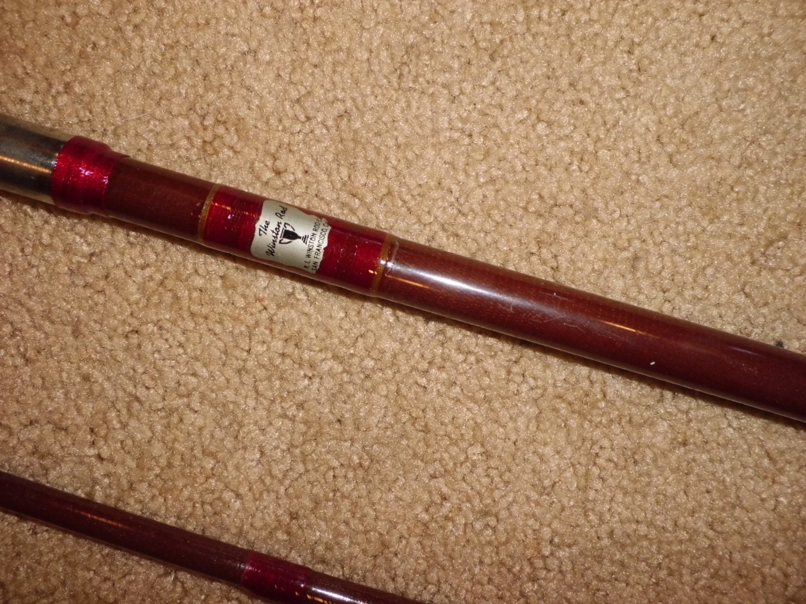 Vintage Winston Fiberglass Surf Spinning 9’3” Rod made in USA-25lb test