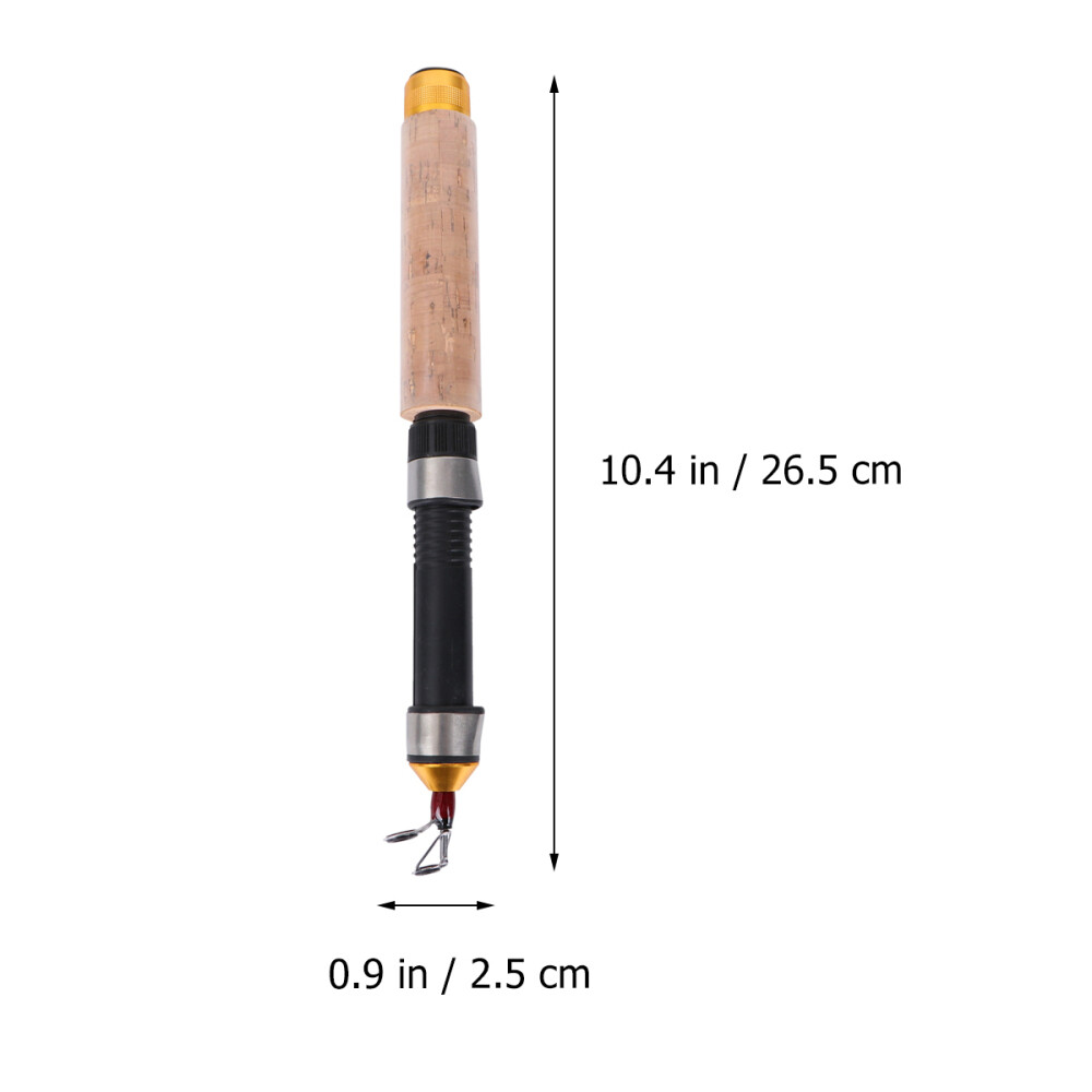 60cm Telescopic Carbon Mini Ice Fishing Rod Pole Winter Fishing Tackle Tool