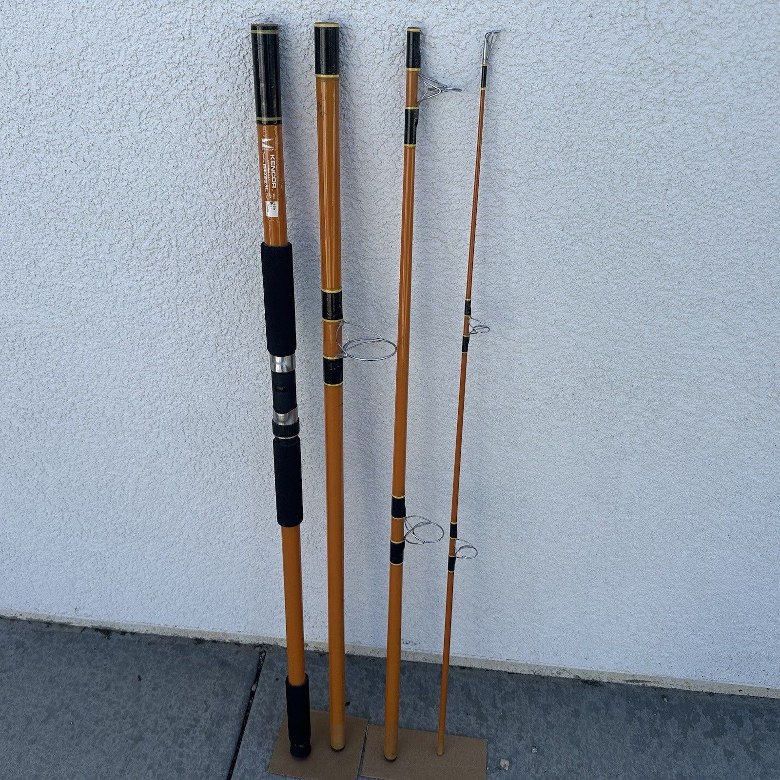 Kencor 415 Line Rate 15-30Lb Tenlew Magnaglas 4 Pc 15’ Fishing Rod Made In USA