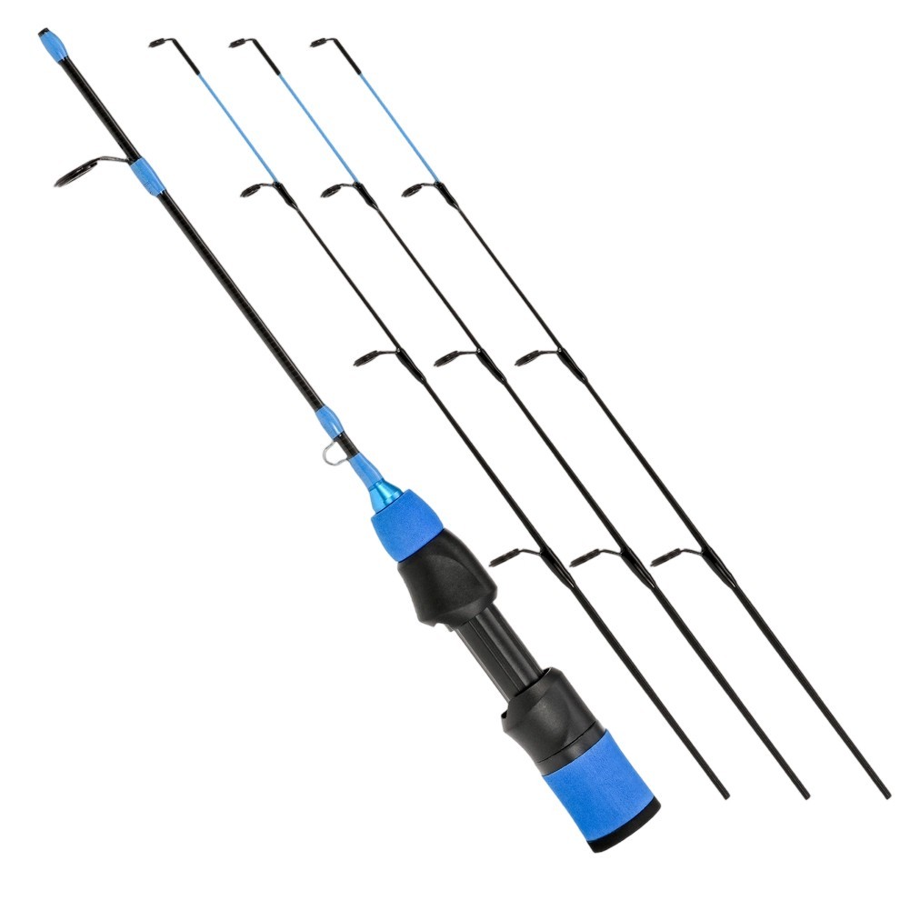 57cm Short Carbon Ice Fishing Rod Three Tip Sections Soft Tuning For Ice