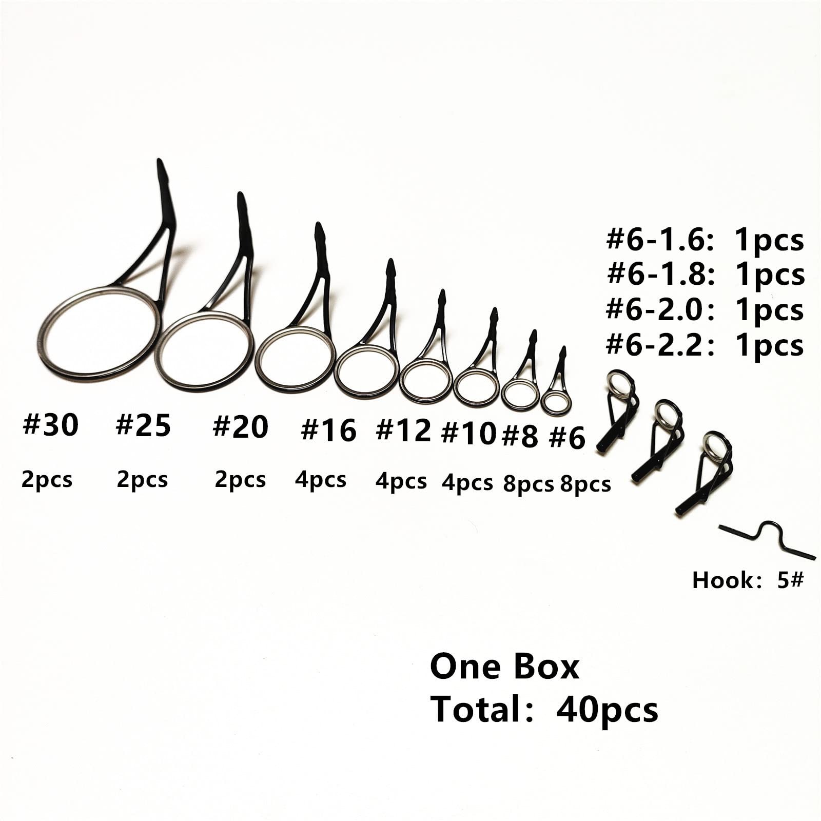 Minima Rings one Piece Stamped Frame Guide Fishing Rod Repair Kit Guide Tip T…