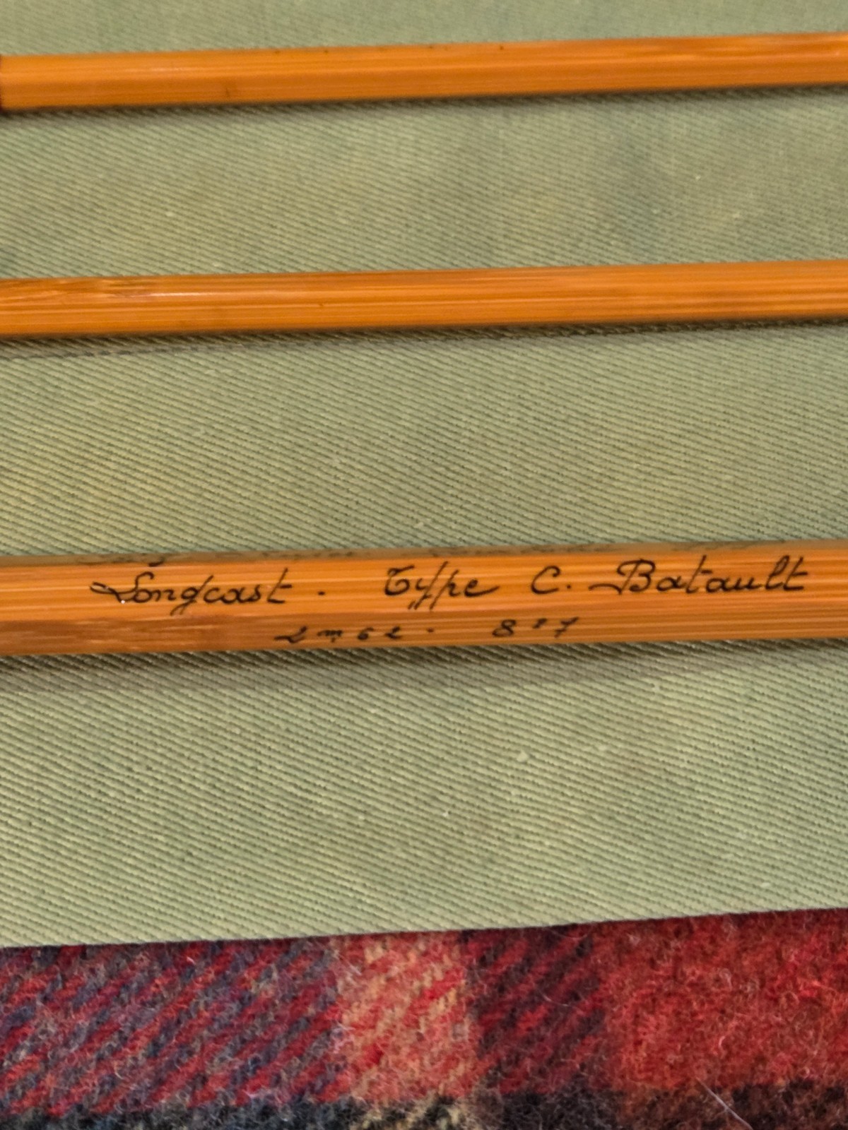 Pezon Michel Ritz Super Parabolic PPP ‘Long Cast’ Batault 8’7″ bamboo fly rod