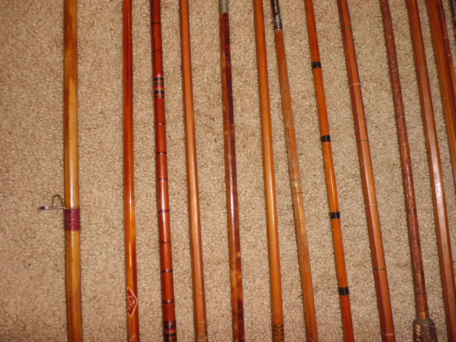 36 pcs of Vintage Assorted Split Bamboo for Repair/Restoration/Parts