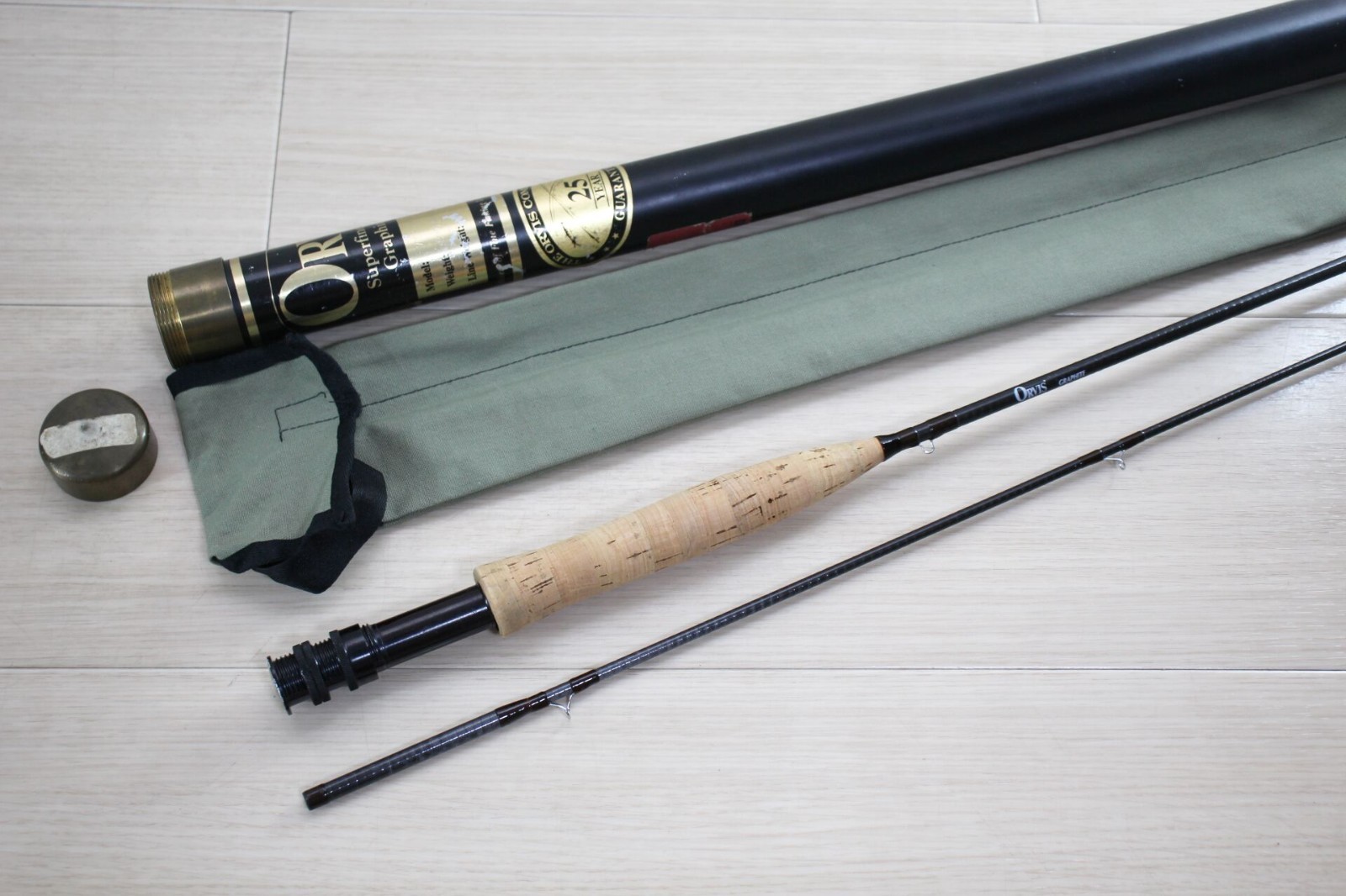 Vintage Orvis Far & Fine Fly Rod 7’9″ 5wt 2pc Graphite Tube Sock USA M132