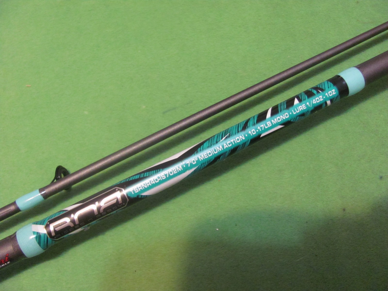 Tsunami RIGGED N READY 7′ 0″ Medium Action 2-Piece Spinning Rod.
