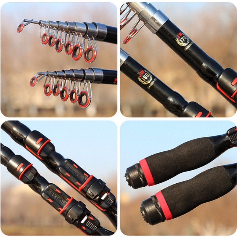 Portable mini sea fishing rods ultra-short casting rods, 1.0m-2.3m fishing gear
