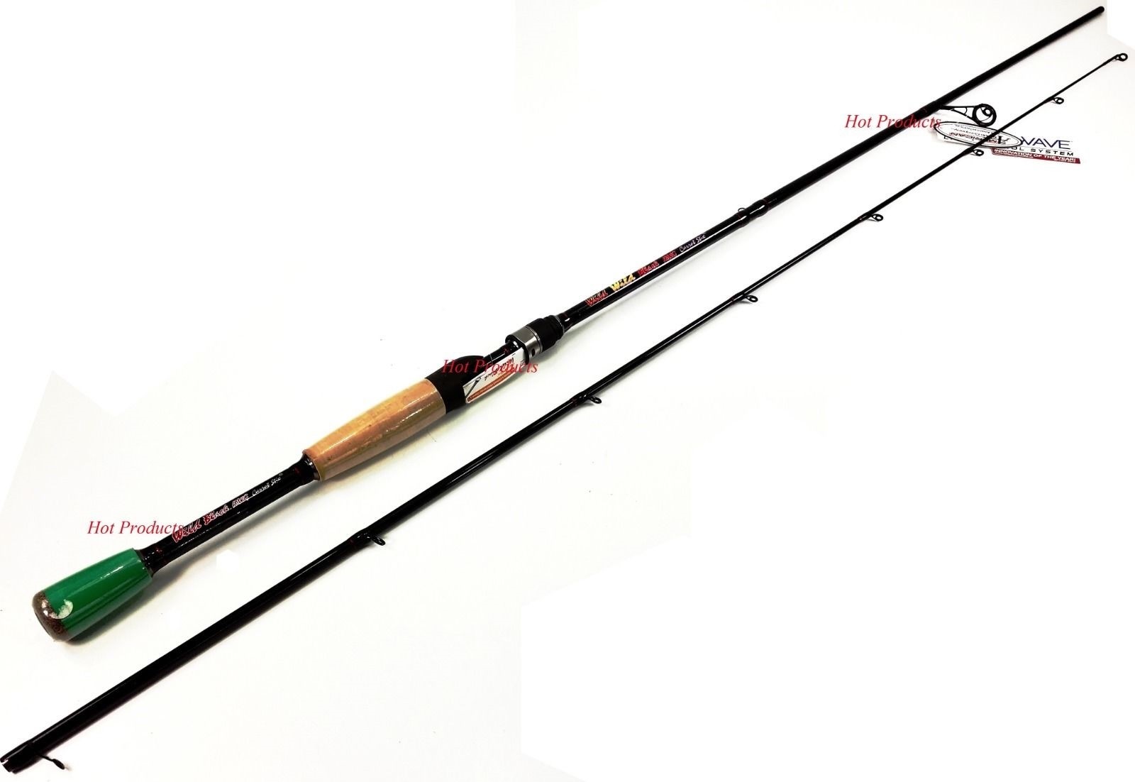 COLLAPSIBLE 2PC Carrot Stix SPINNING 7′ MEDIUM Wild Black Microwave Fishing Rod