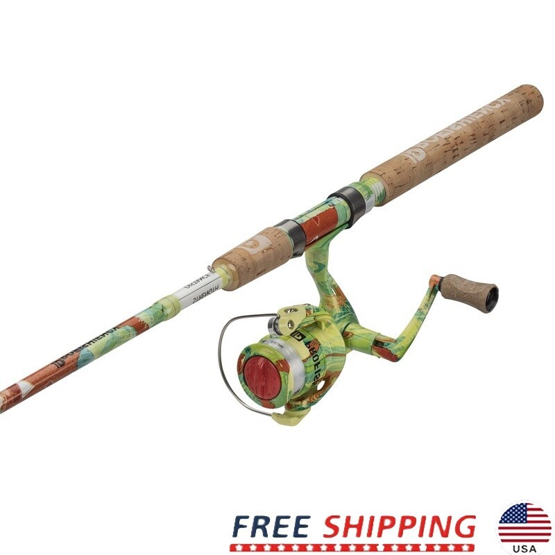 Medium Light Spinning Fishing Rod Reel Combo Freshwater Lures Kit Youth Adult US