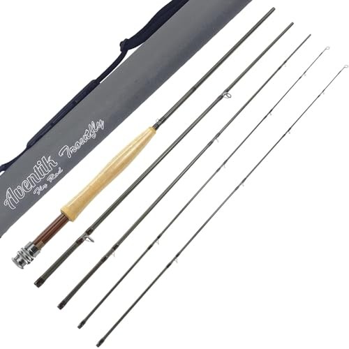 Aventik TroutFly Fly Fishing Rod with Extra Tip,8’6″/9’/9’6″/10′, LW4-9,4-Pie…