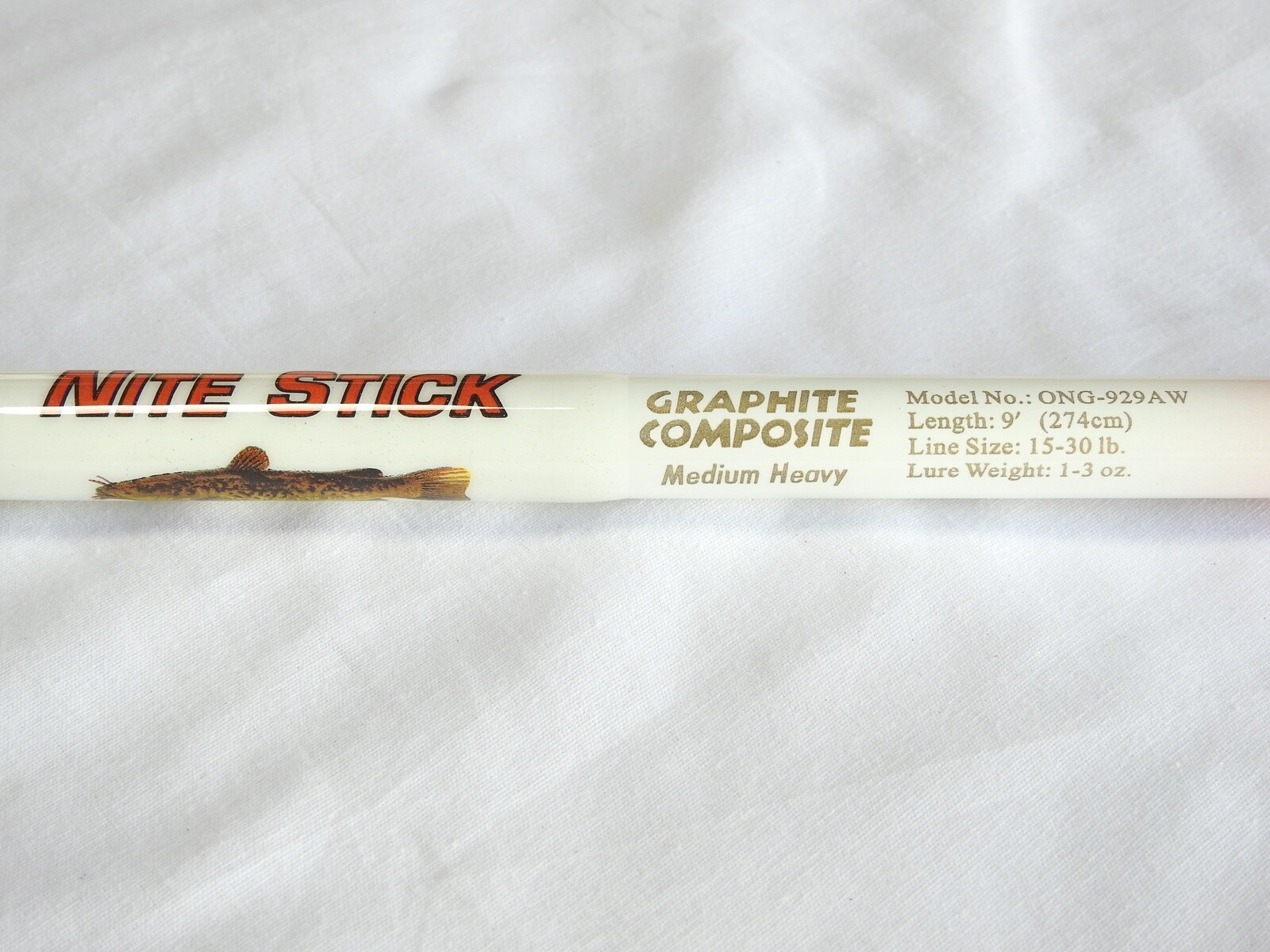 Classic Nite Stick Catfish Casting Rod 9′ 2PC Glow Tip Red
