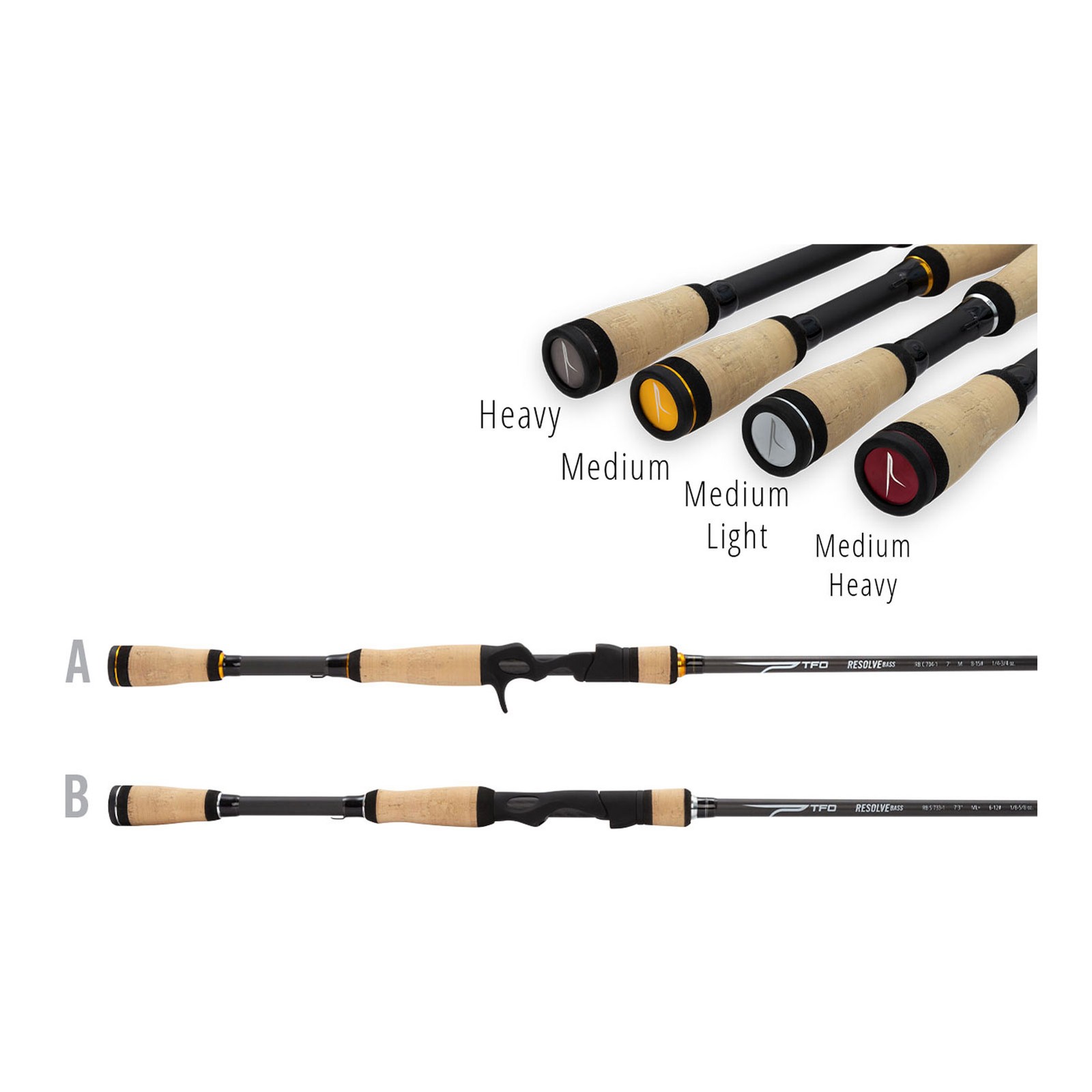 TFO Resolve Bass 7ft 3in MH 1pc Casting Rod (RB-C-735-1)