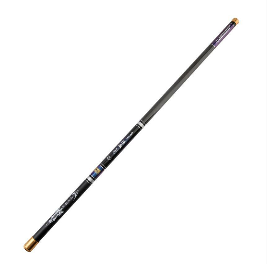Fishing Rod Carbon Fiber Telescopic Fishing Pole Stream Hand Rod 3.6M-6.3M Carp