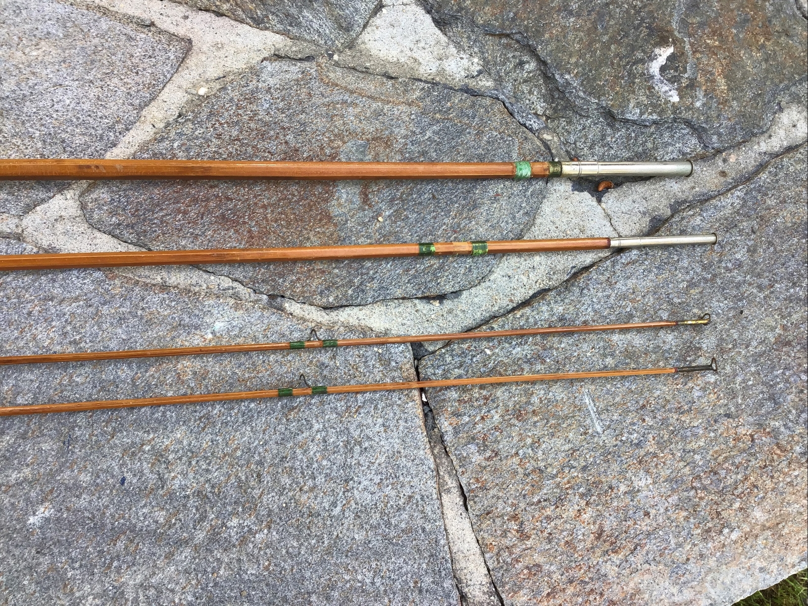 Montague TIMERLAKE 9’0” Split Bamboo Fly Rod XTRA TIP with GREEN REEL SEAT