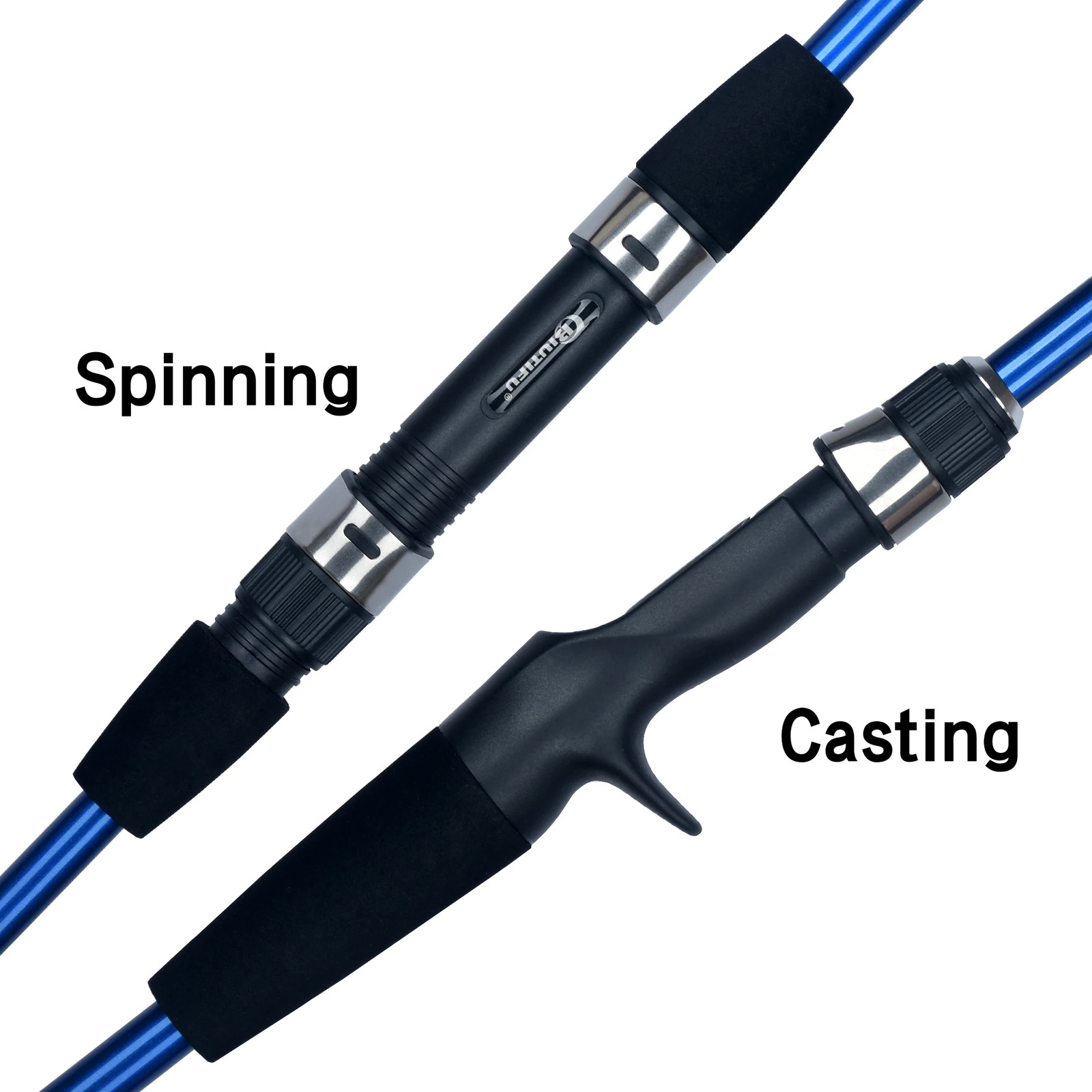 BIUTIFU Baitcasting Spinning Mini Fishing Rod 4/5 Section 1.8/2.1mTravel Carbon