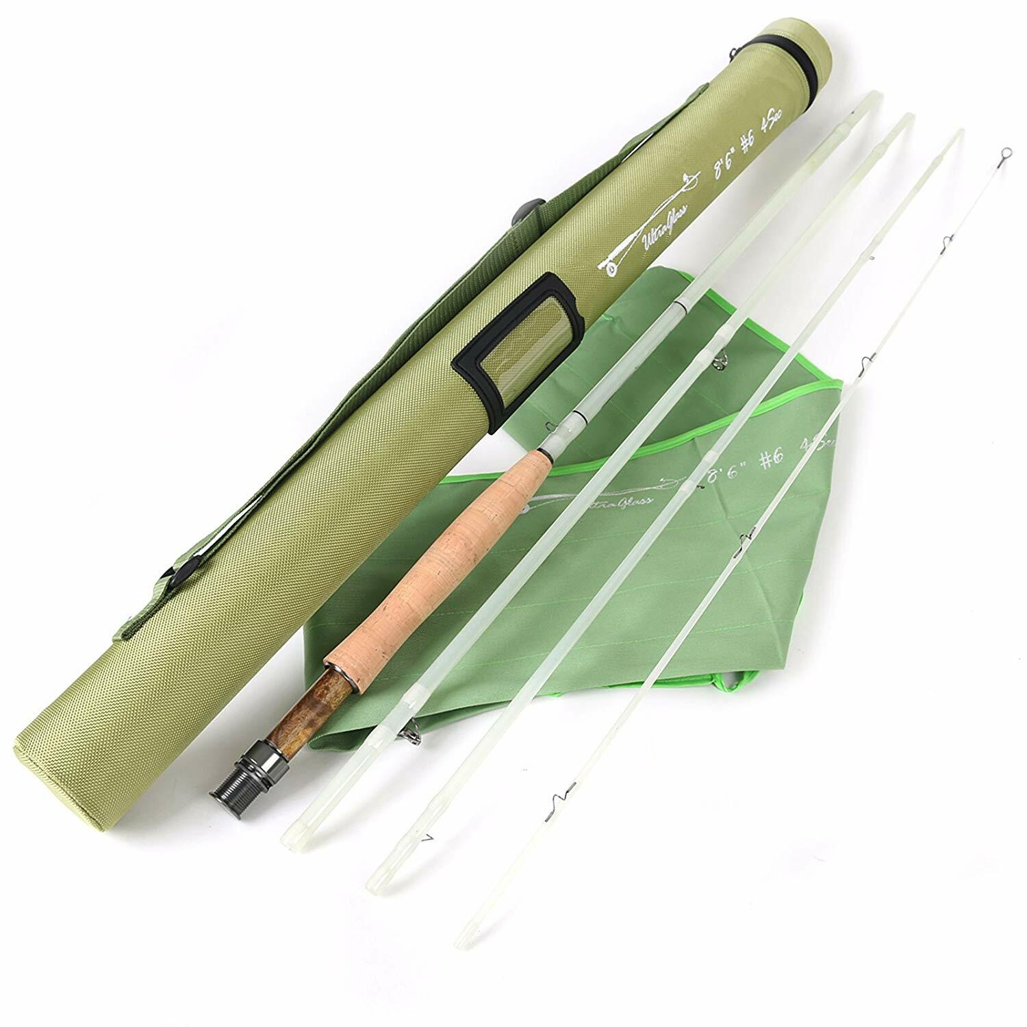 Maxcatch 8wt 8ft Saltwater Fiberglass Fly Fishing Rod with Cordura Tube