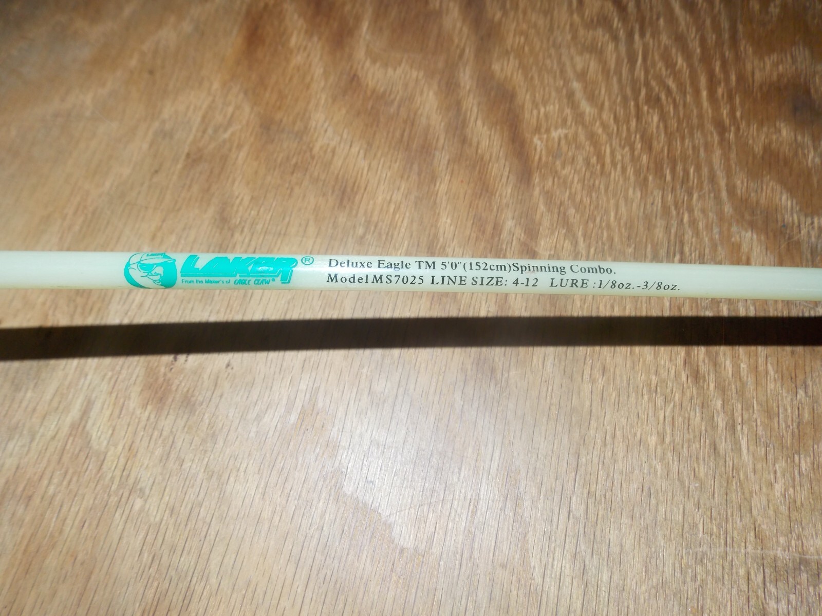 LAKER “Deluxe Eagle” 5′ Spinning Rod MS 7025 Lure- 1/8-3/8oz SUPER CLEAN 12/26