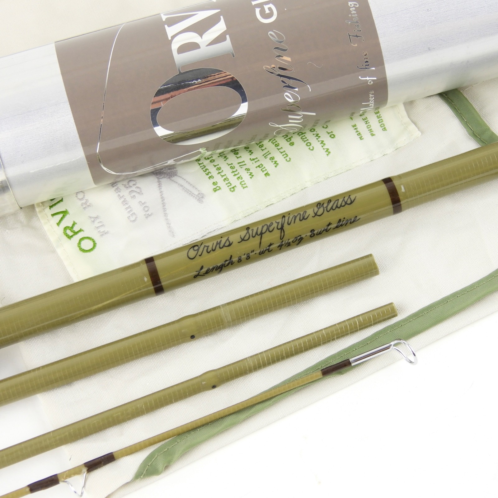 Orvis Superfine Glass Fly Fishing Rod. 8’ 8”. 8wt. W/ Tube & Sock.