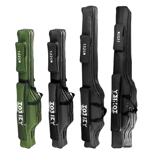 Foldable Fishing Rod Bag Oxford Cloth Portable Pole Storage 60-180cm