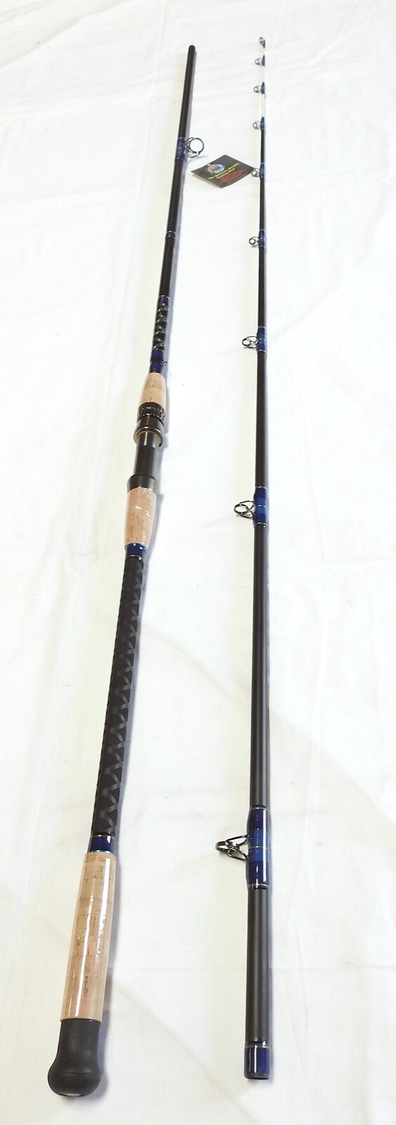 Pro Catfish Rod Long Casting 11′ 2PC Metal Reel Seat Cork Handle Glow Tip