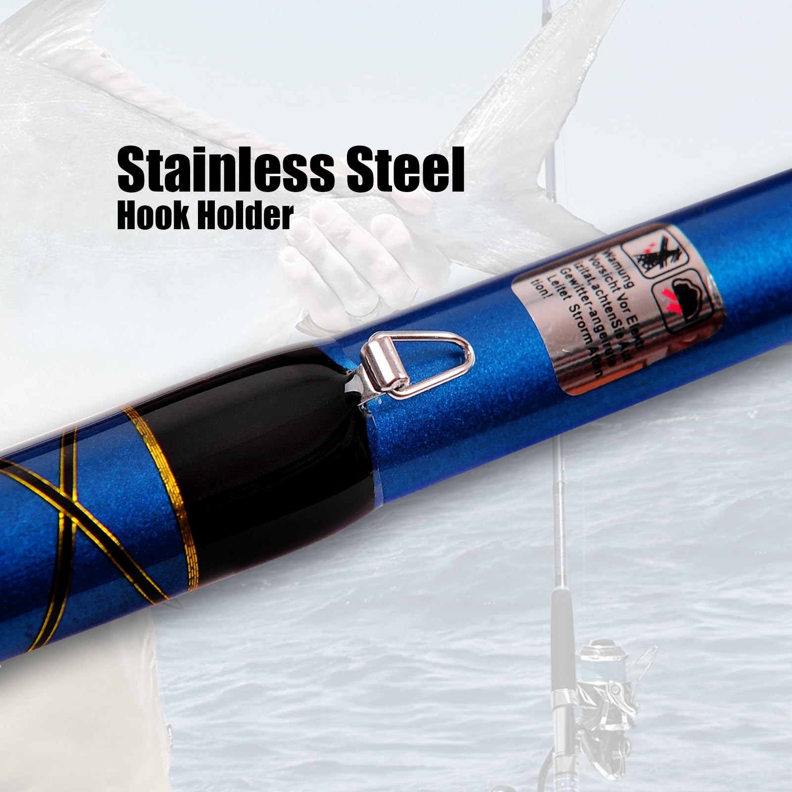2-Piece Saltwater Spinning Fishing Rod Offshore Graphite Portable Fishing Rod (7