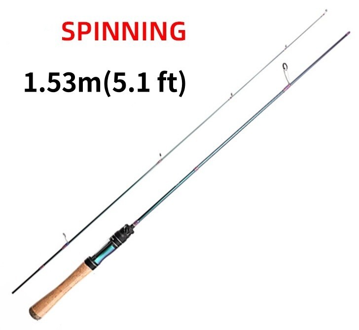 Fishing Rod Casting Rod Spinning Rod UL Carbon Fiber Fishing Rod 2 Sections Fast
