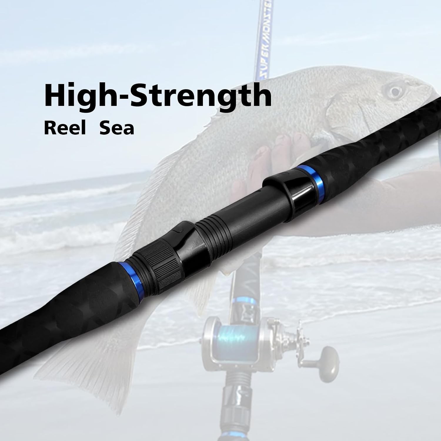 Fiblink Surf Spinning & Casting Fishing Rod Carbon Fiber Travel Fishing Rod(1…