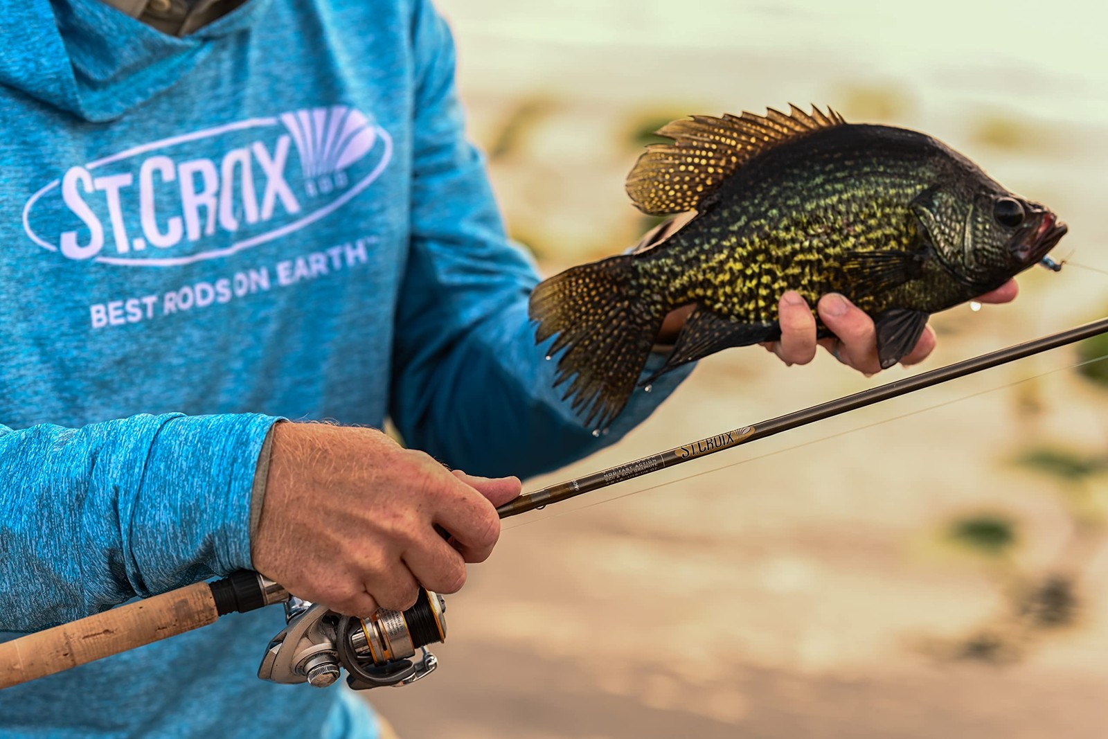 St. Croix Rods Panfish Series Spinning Rod, 7’0″(PNS70MLXF) 7’0″, Copper Slab