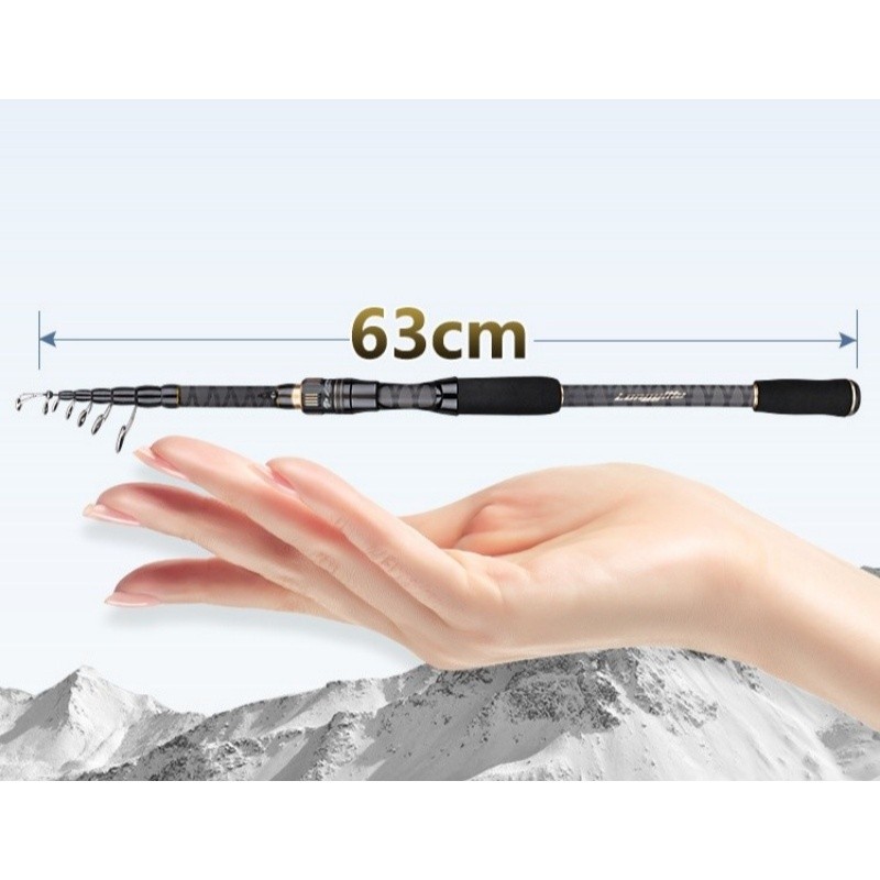 Telescopic Fishing Rod Carbon Fiber Travel High Sensitive Rods Fast Action Pole