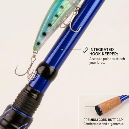 Telescopic Fishing Rods – Portable Spinning Rod, 24T Carbon, Cork Handle, Travel