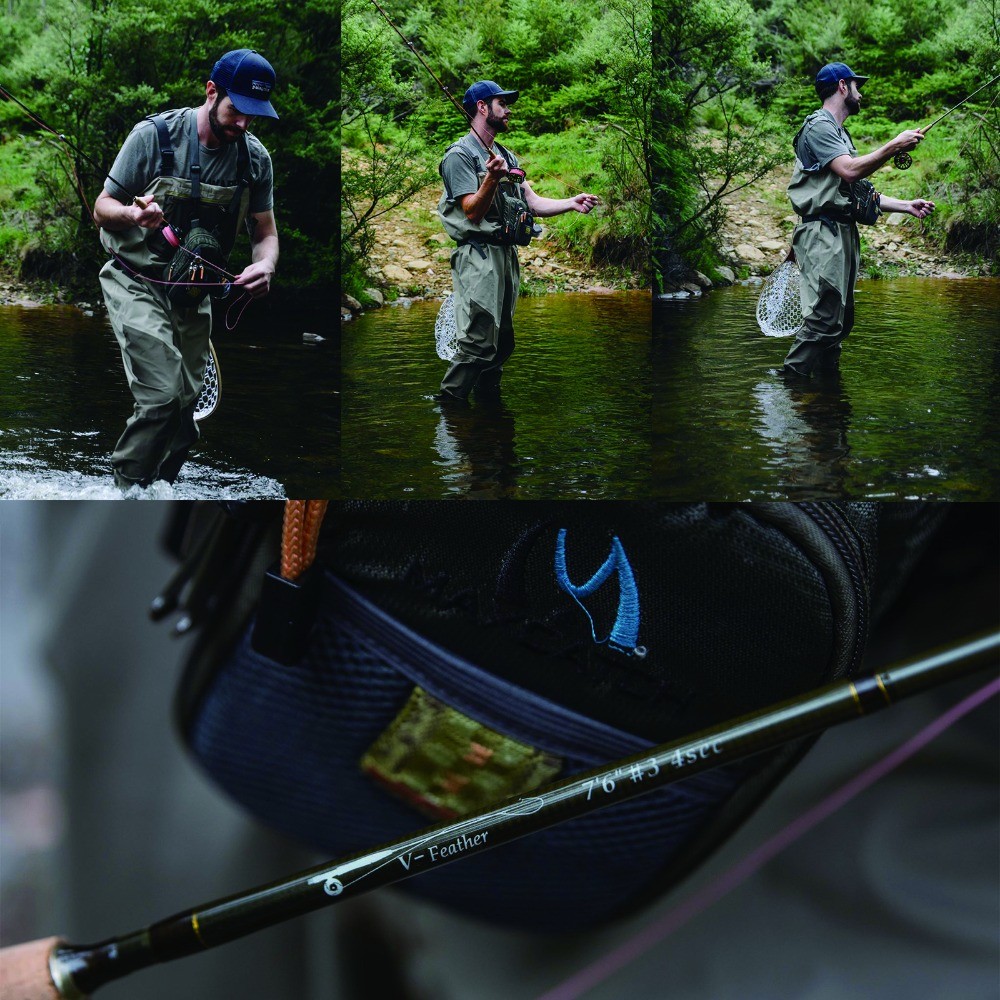 Maxcatch Fly Rod 1/2/3wt 6′ /6’6″/7’6″ 3/4 Piece Medium Fast with Carbon Tube