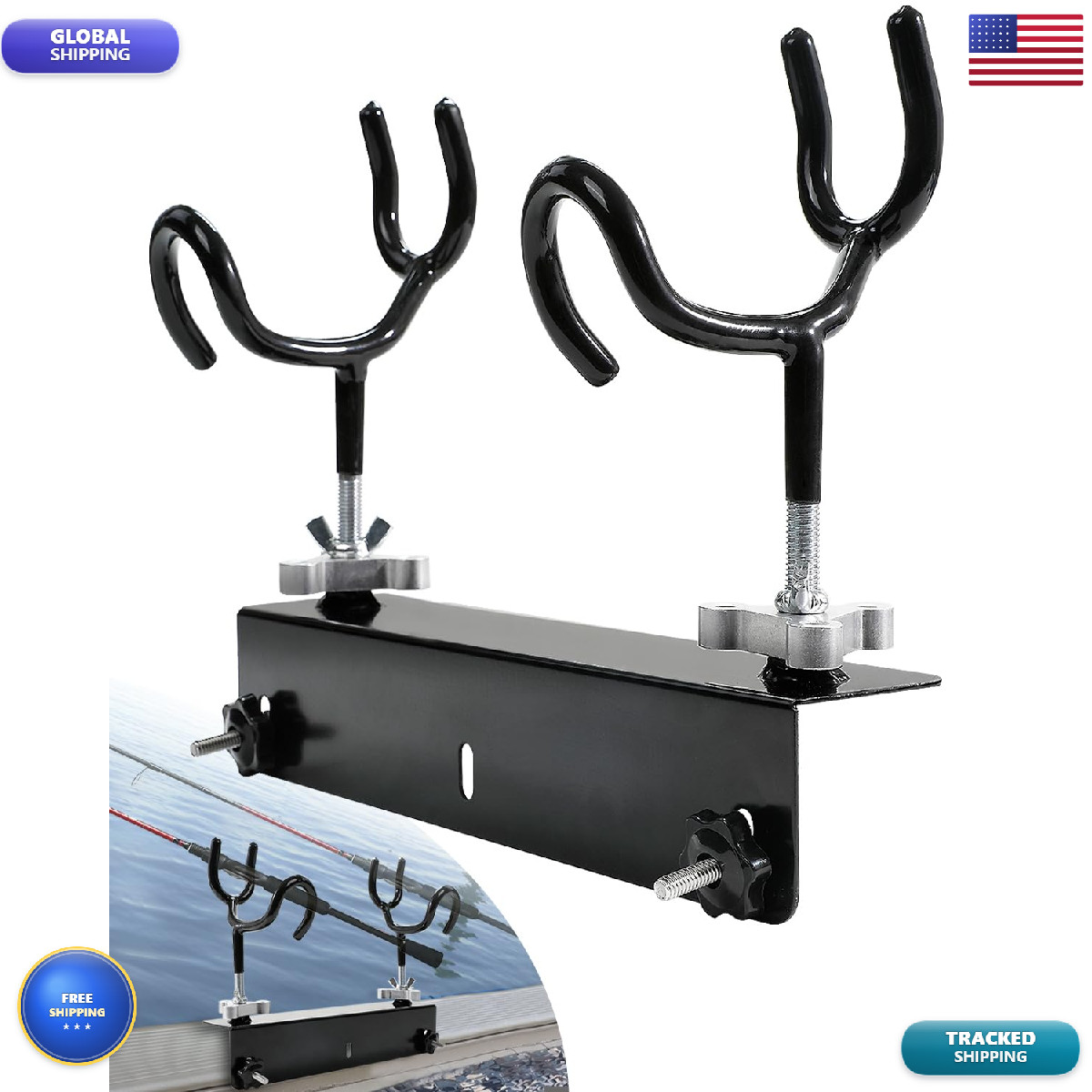 Dnshorix Boat Track System Rod Holder Power Lock And Track Adapter – Compatible