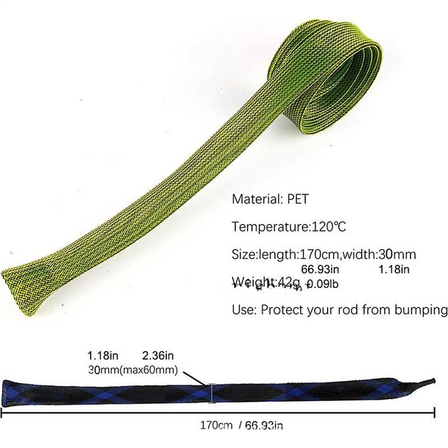 5Pcs Free Tangle Fishing Rod Sleeve Casting Fishing Rod Cover Pole Sock 170cm