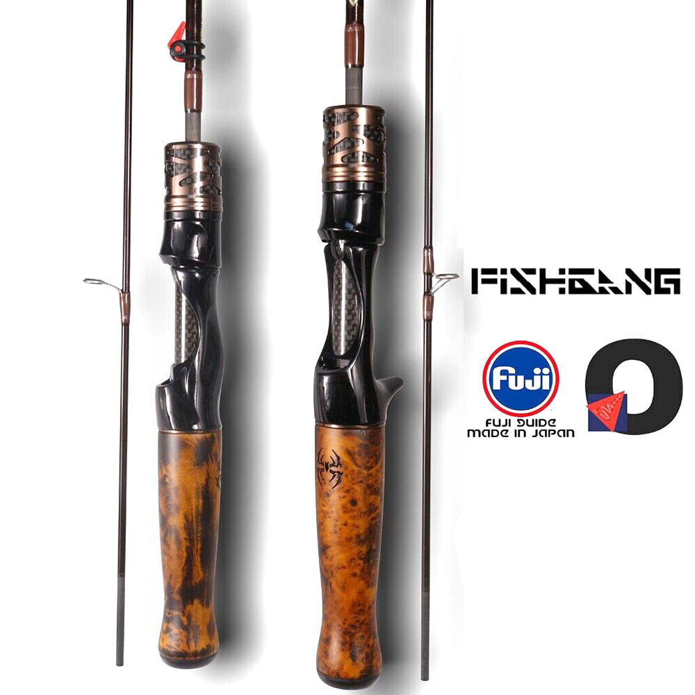 FISHGANG Spinning Rod 6′ 2-8lb Ultralight Casting Rod Fast Carbon Trout Rod