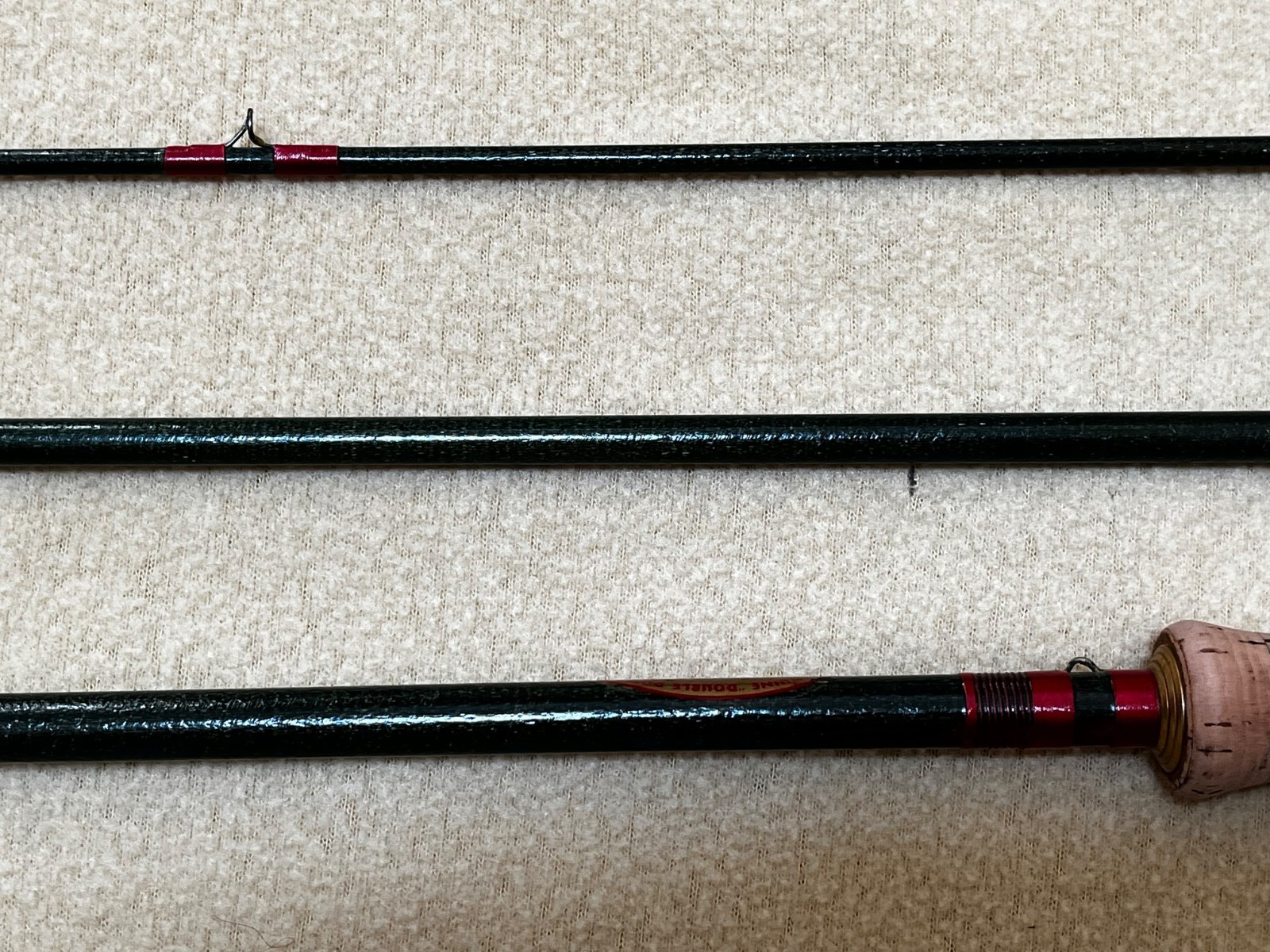 St Croix 7 foot 8 Inch 3 Piece Fiberglass Fly Rod Double Power