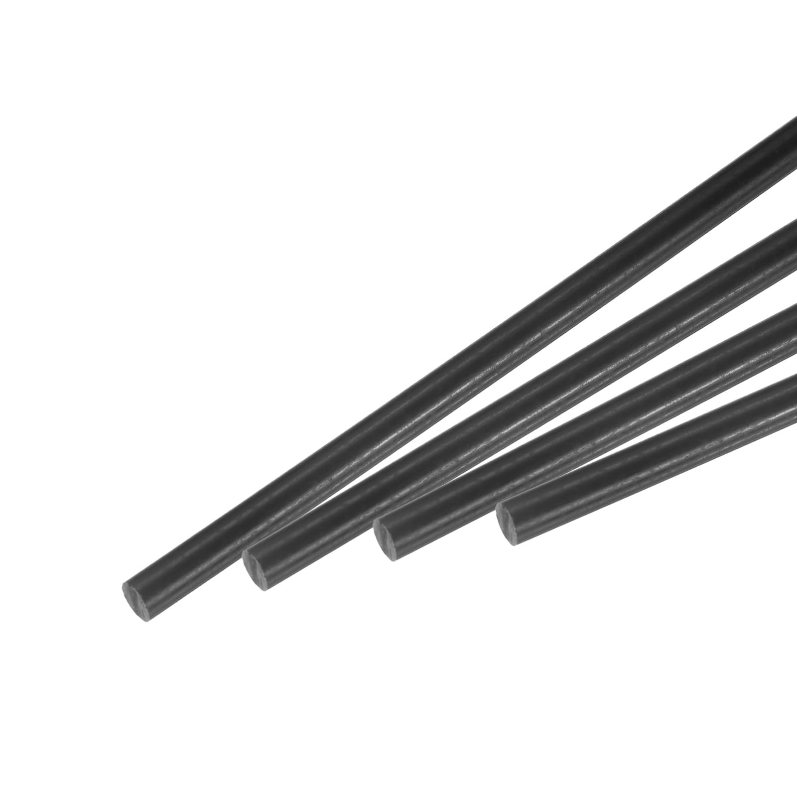 ABS Plastic Rod Round Solid Bar 5mmx300mm Black DIY Model Material Cylinder