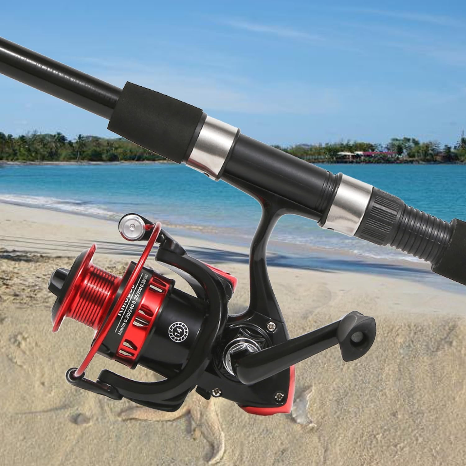 Fishing Rod, 6.9Ft 2Pcs Telescopic Fishing Rods Set, Carbon Fiber Fishing Pole,