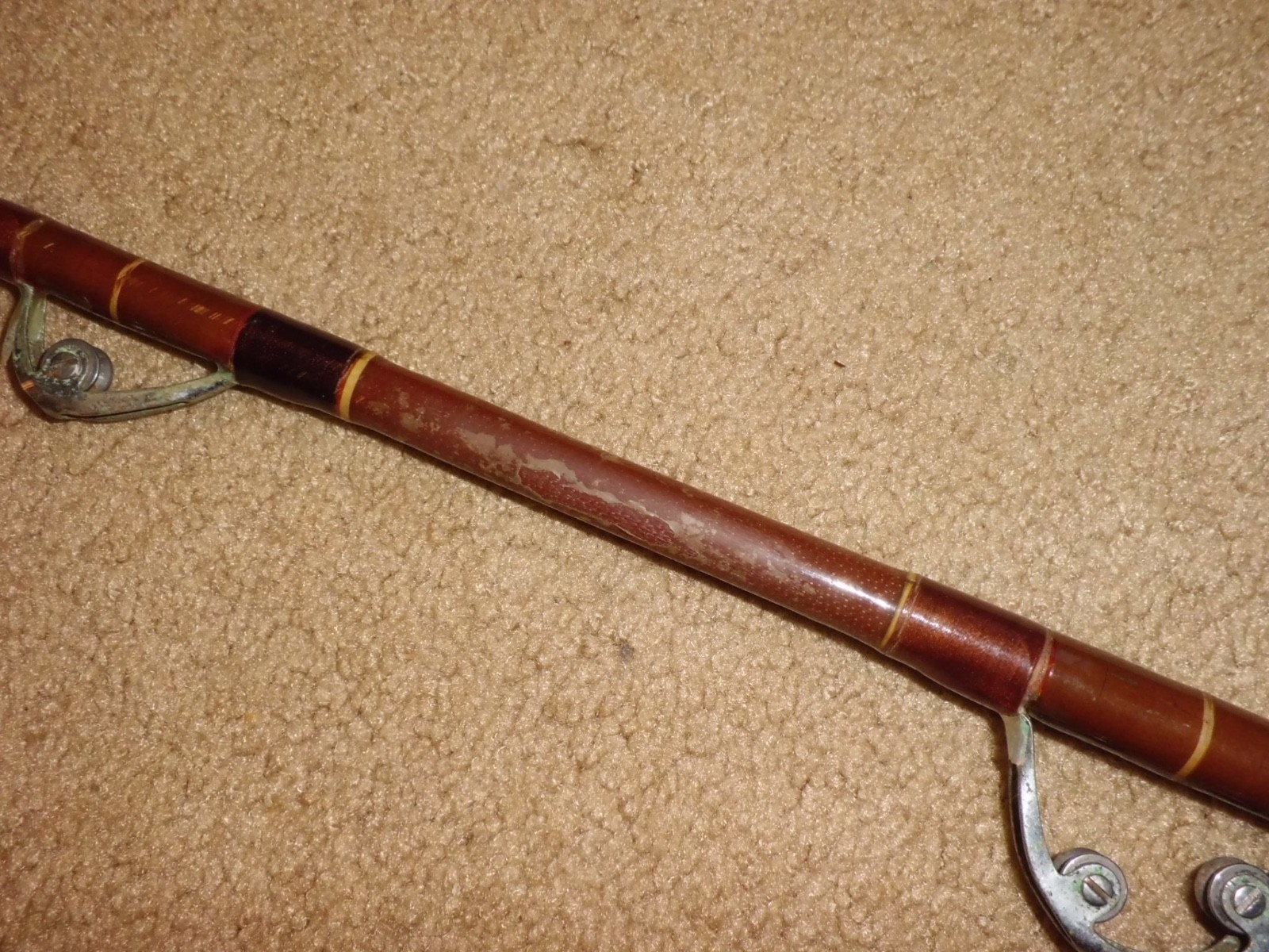 Vintage FENWICK 630 Conventional 6’8″ Rod- USA- IGFA 30 lb test w/ Gimbal
