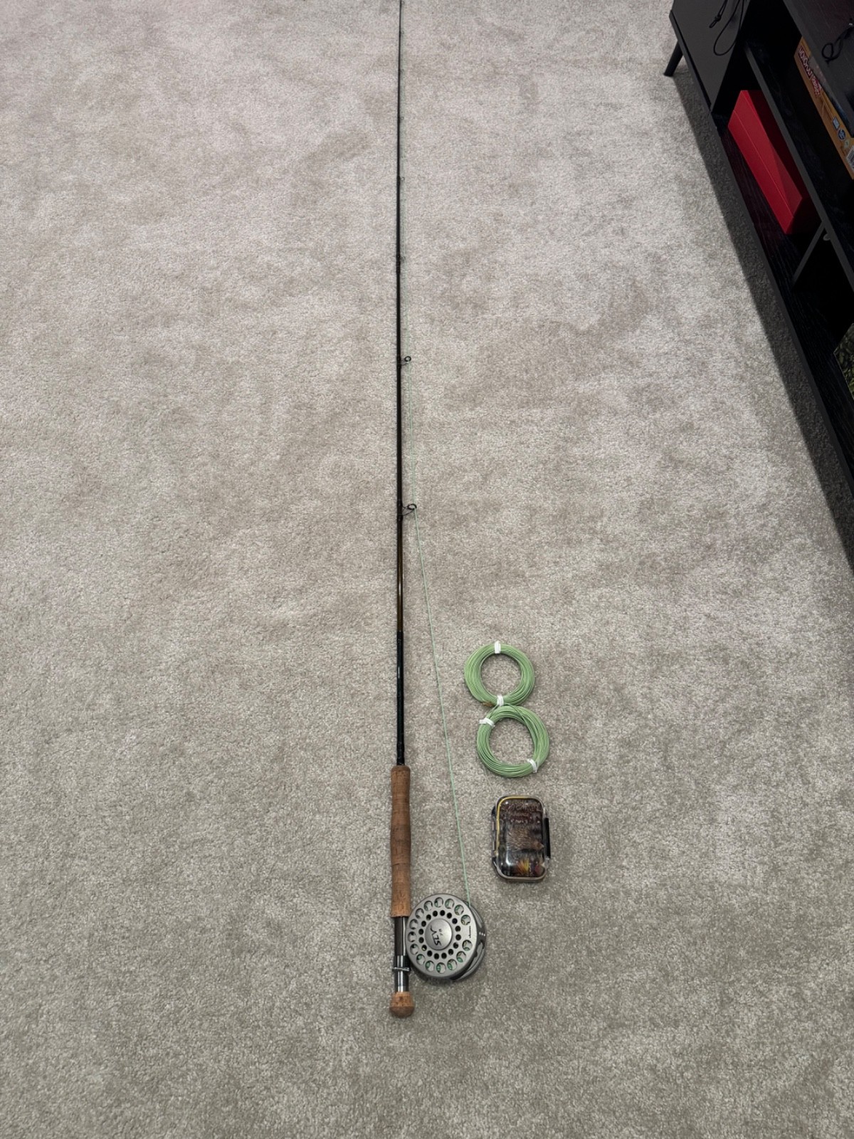 Okuma CRF 78-90-2 9′ Fishing Rod with aluminum 7/8 reel and lots of files/string