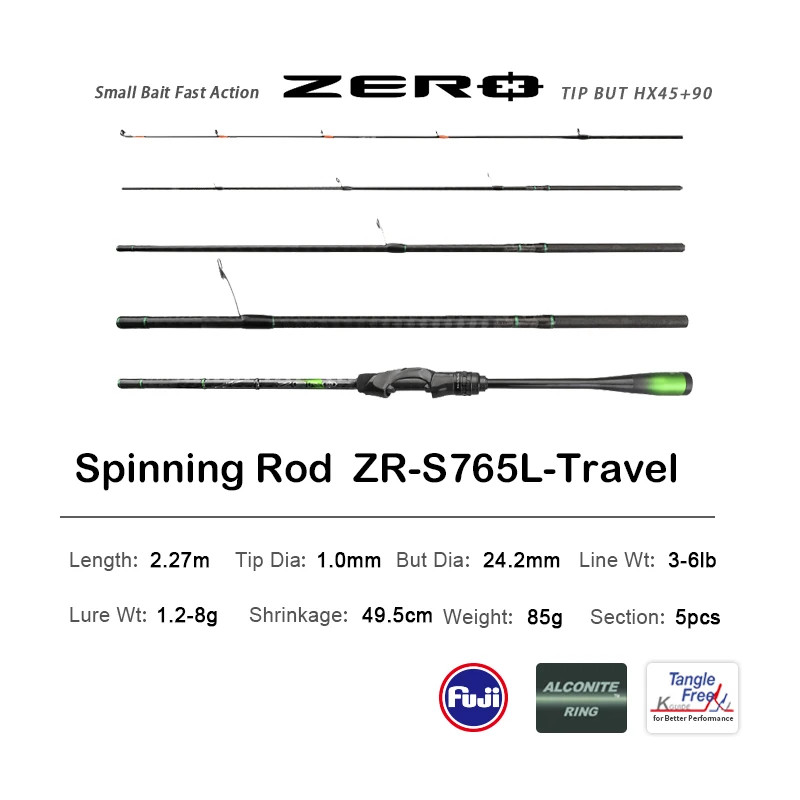 PURELURE ZERO Small Bait Rod High Carbon Long Casting UL Trout Stream