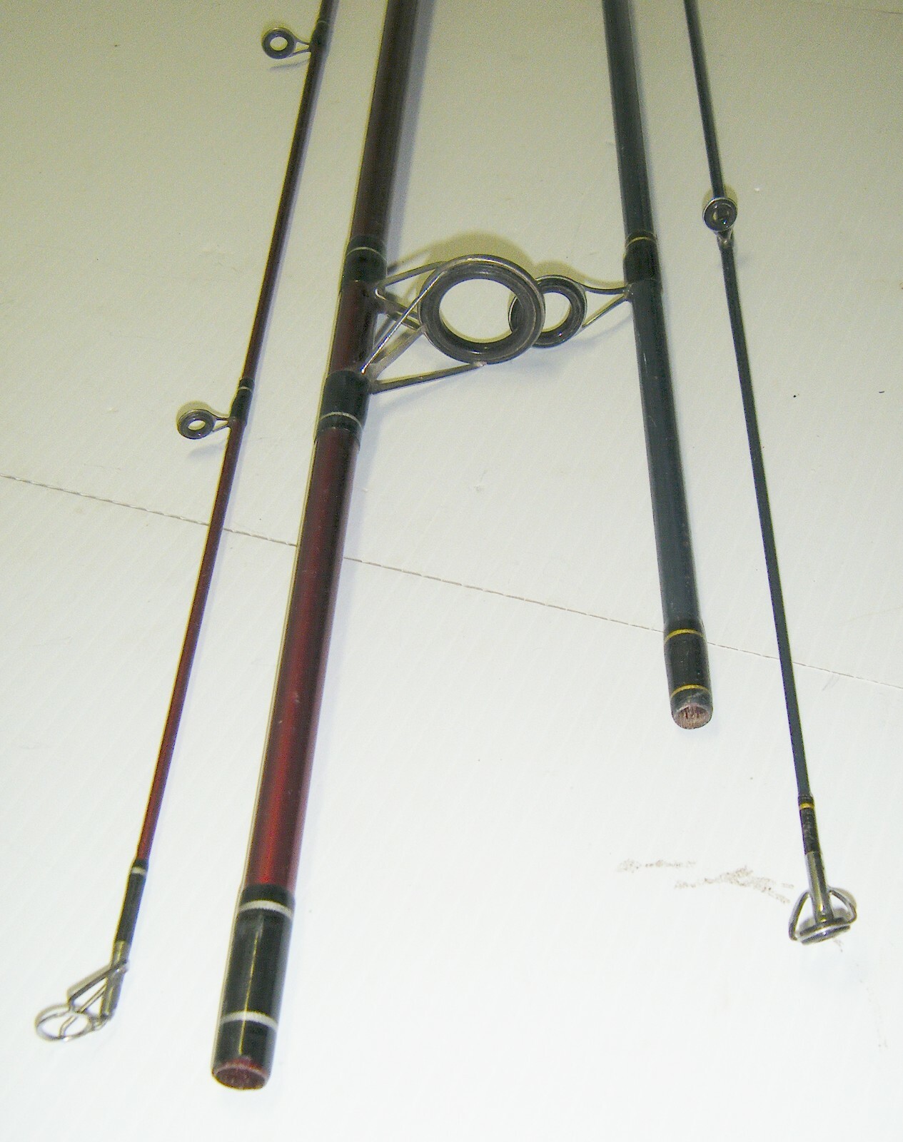 2 Shakespeare 2-Piece Spinning Rods- 1 Firebird 6’6” Med. – 1 Pro-Am 5’6” Light