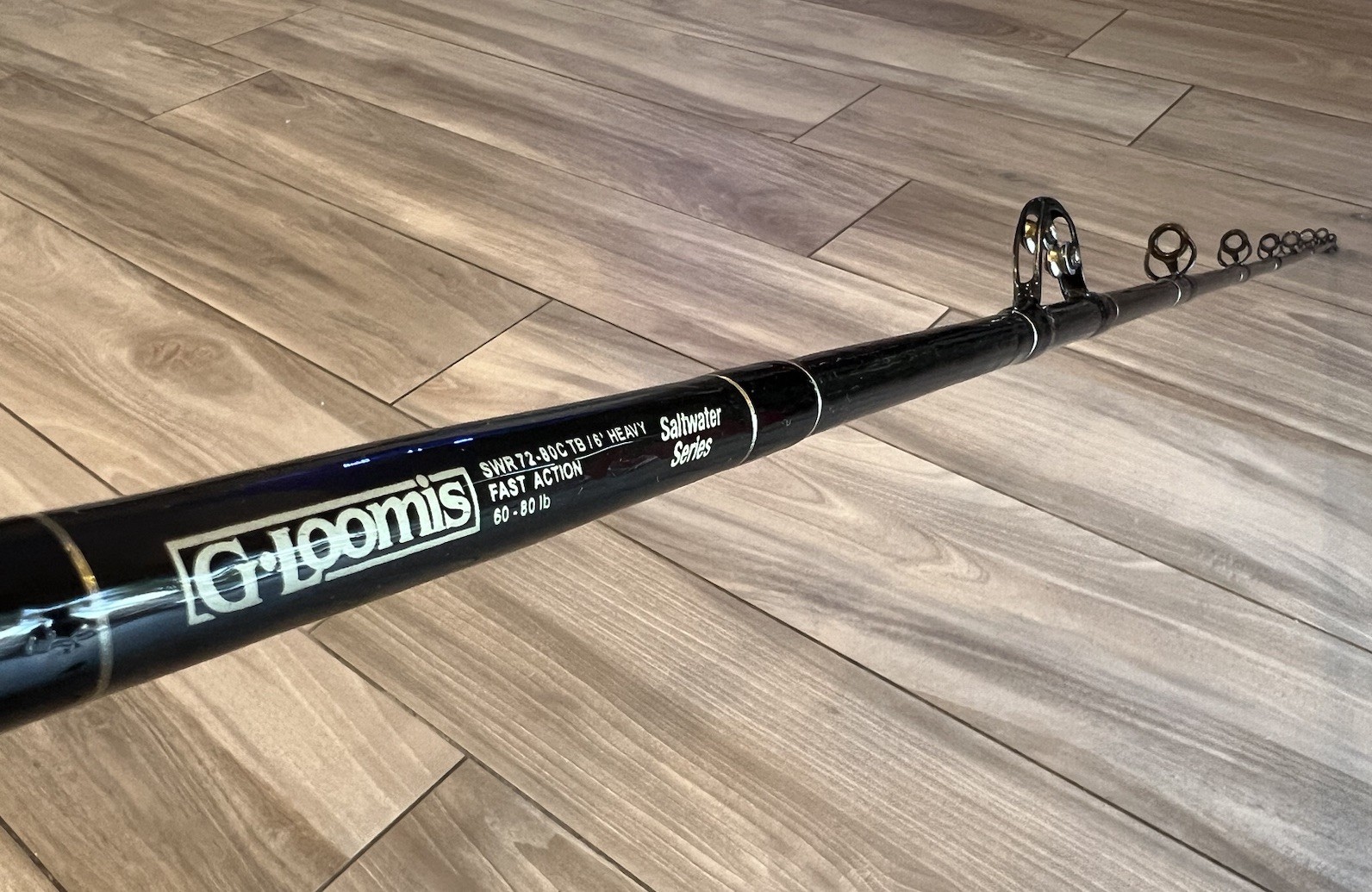 G Loomis Saltwater Series SWR 72 Conventional Fishing Rod 60-80# w/ Aftco Roller