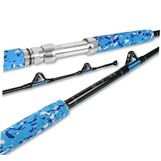 Fishing Trolling Rod 1 Piece/2 Piece Saltwater Offshore Heavy Roller Rod Big