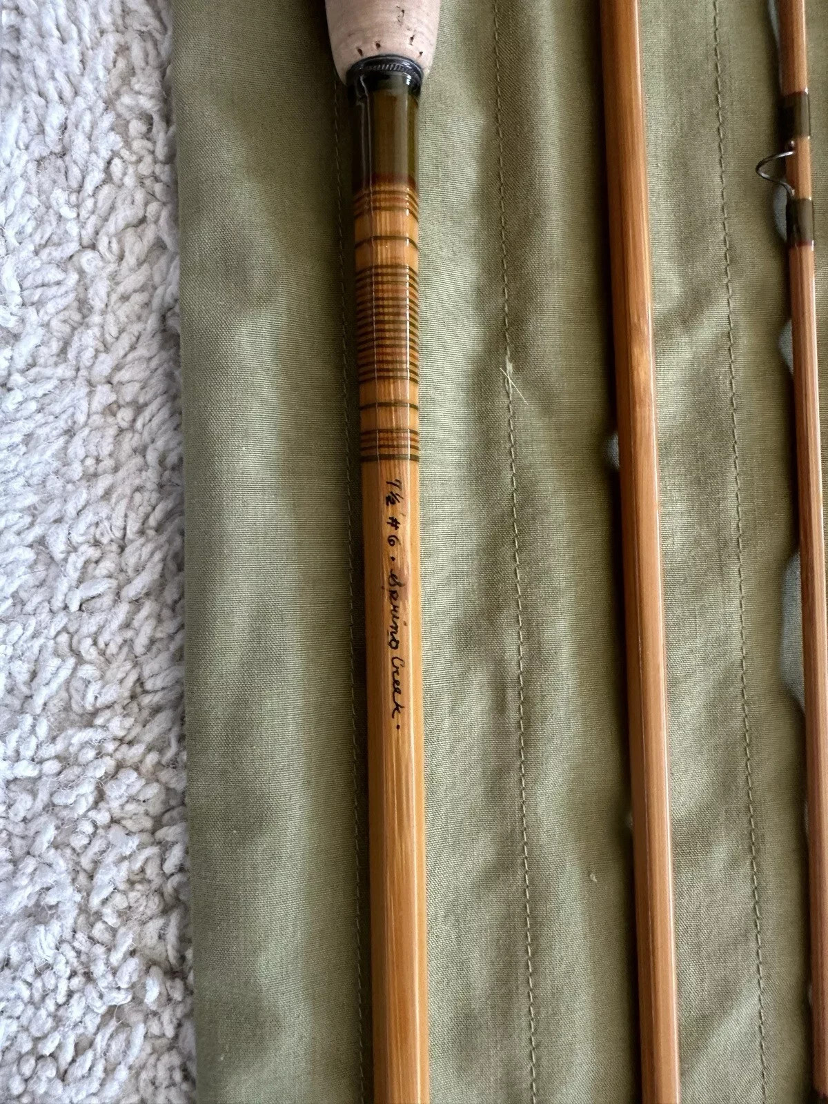 Excellent Aroner Spring Creek 3/2 6W 7 1/2ft Bamboo Fly Rod