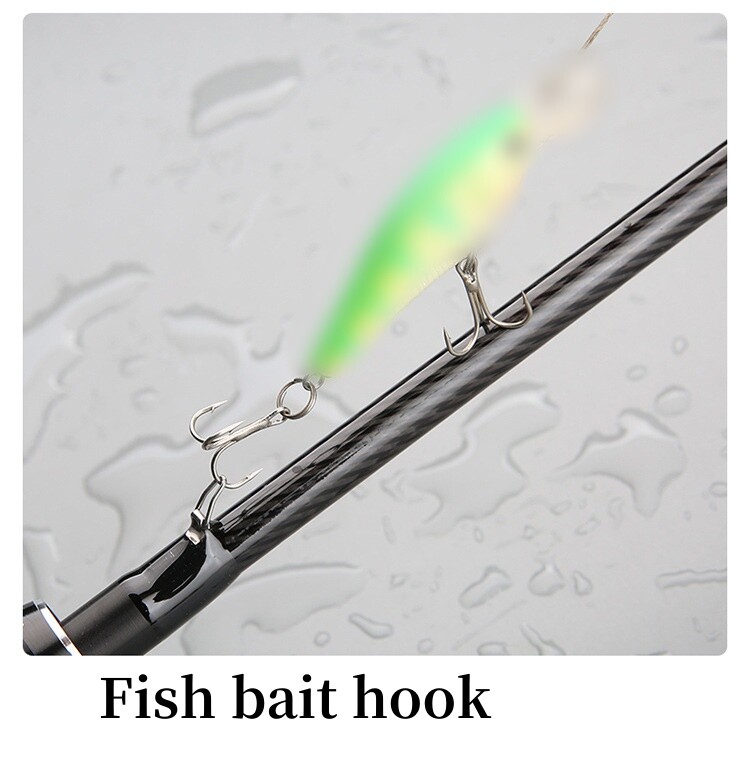 1.8M Rods Carbon Fiber Fishing Rod Spinning Casting Poles Fast 2 Tips Lure Rod