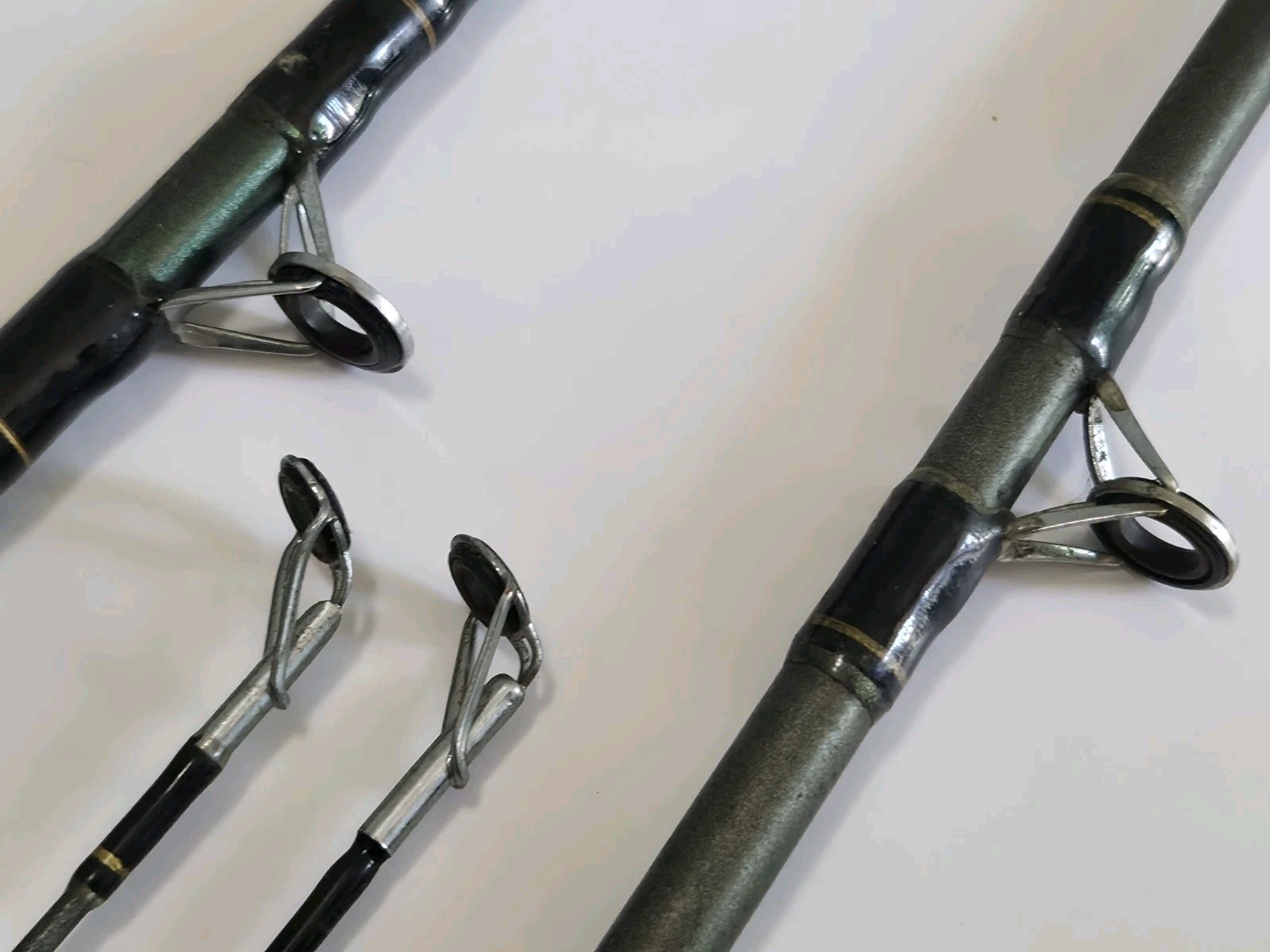 Lot of 2 Zebco Adventure Pistol Grip Spincast Rods G2 Green 2pc 5.5′