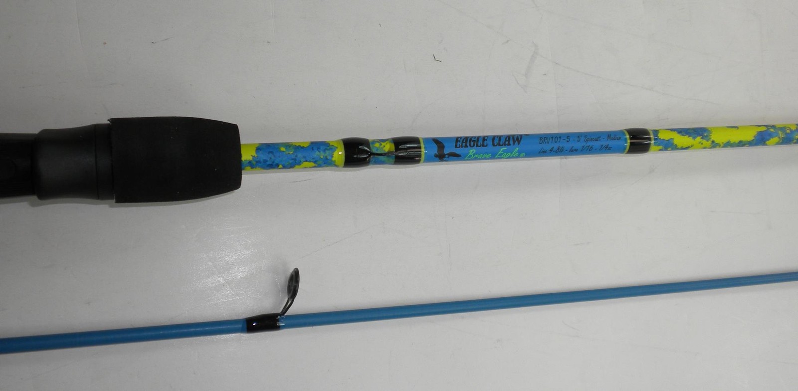 Eagle Claw BRV101-5 Spincast Rod Solid Glass w/ Soft Foam Handle 5 Ft 2 pc