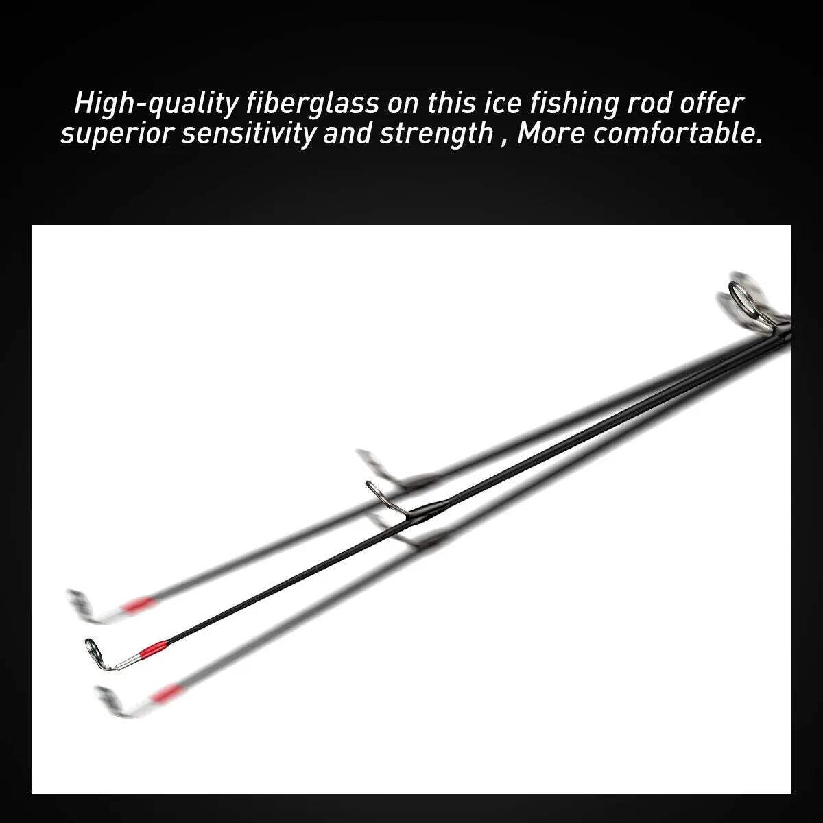 Ice Fishing Rod 50cm ML M MH Ultra Light Glass Fiber for Winter Fishing
