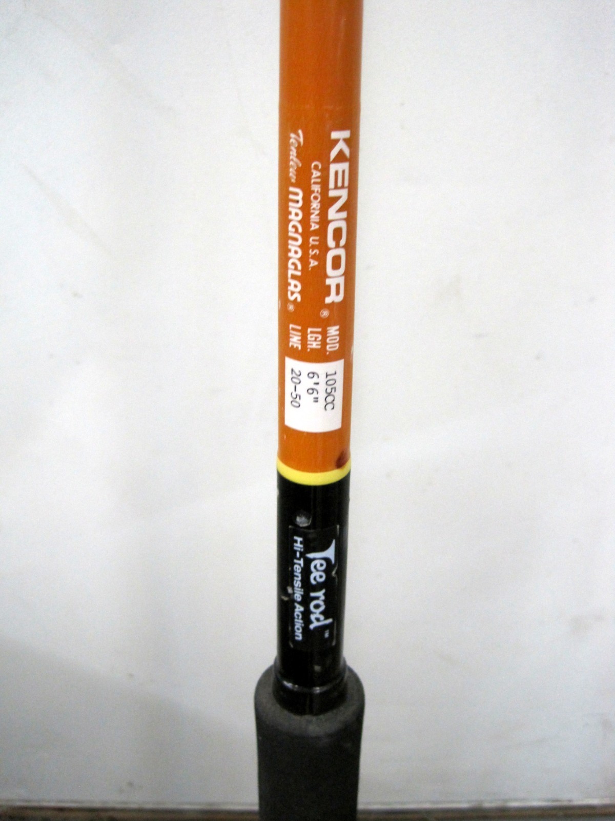 Kencor 105CC 6’6” 20-50Lb Tee Rod Tenlew Magnaglas Fishing Rod Made In USA