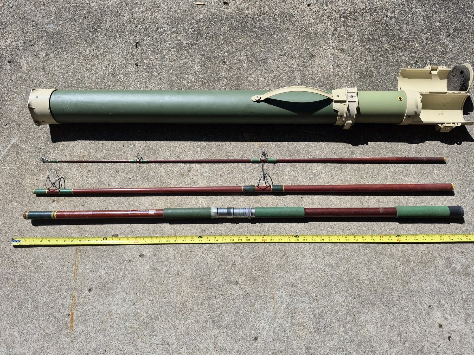 Kencor Tenlew Magnaglas 3-Piece 13-ft Fishing Rod + Plano Protect-A-Rod Case